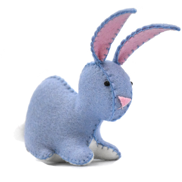 Bunny Critter Blue Grey