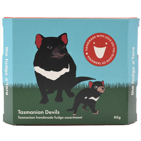 Tassie Devil illustrated Fudge