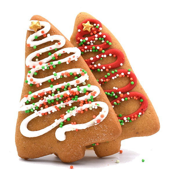 2PK Christmas Trees Gingerbread