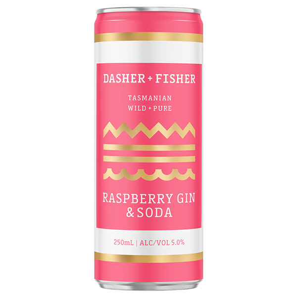 Dasher & Fisher Raspberry gin and soda